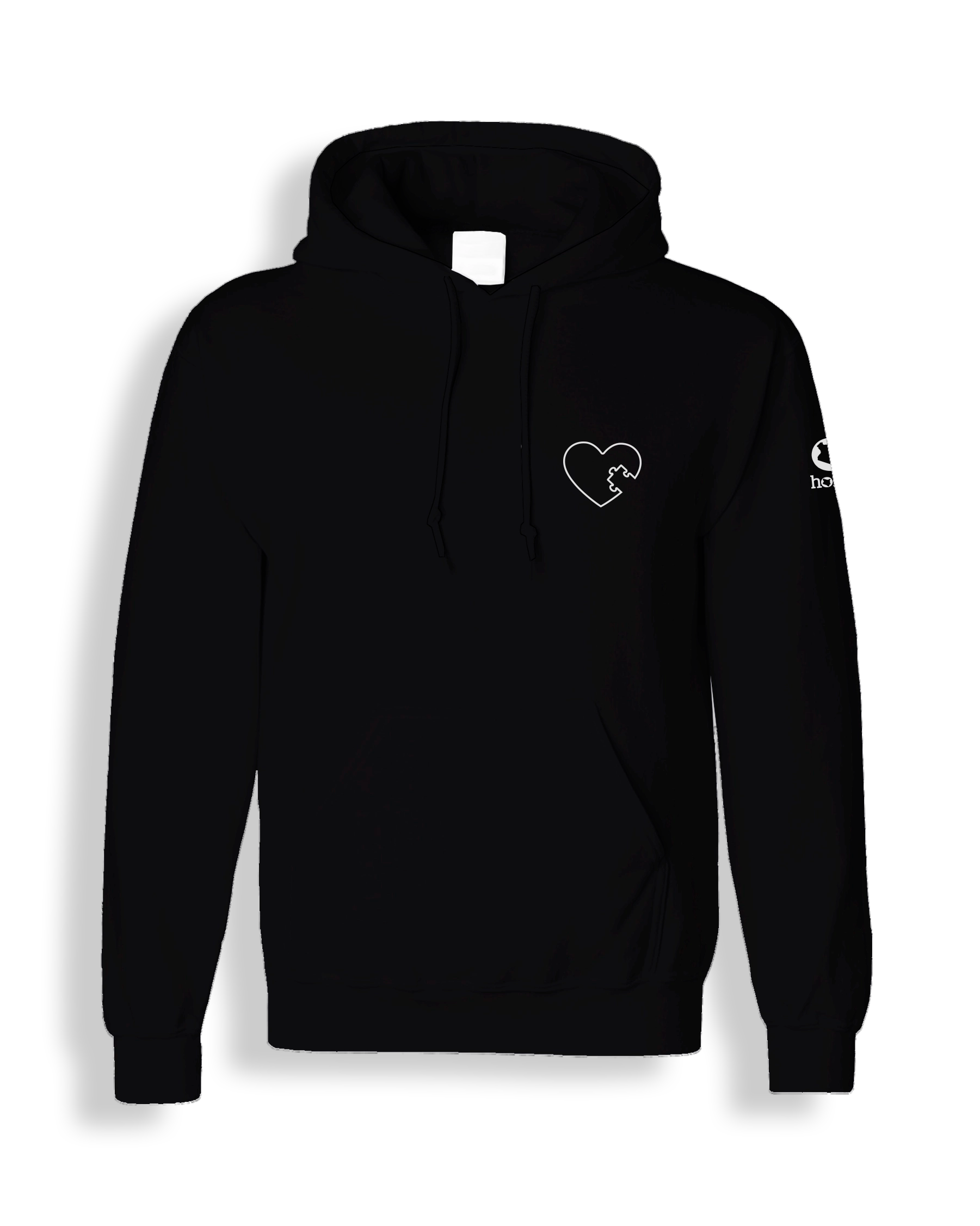 The Heart Piece Hoodie - Black (Heavy Fabric)