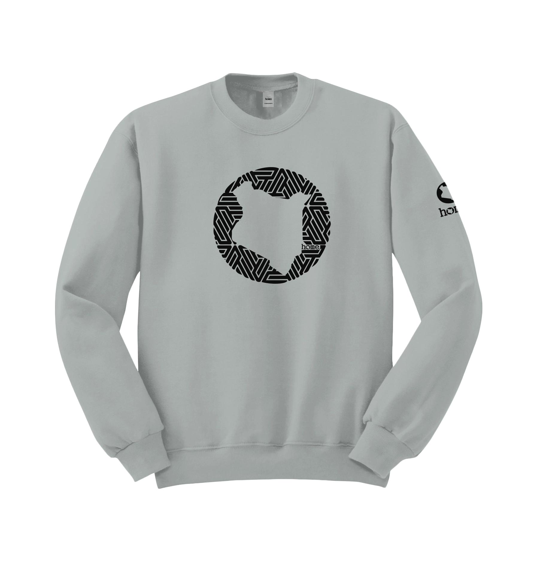 home_254 GRAVEL SWEATSHIRT WITH A BLACK MAP PRINT