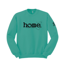 home_254 DEEP TURQUOISE SWEATSHIRT WITH A BLACK WORDS PRINT