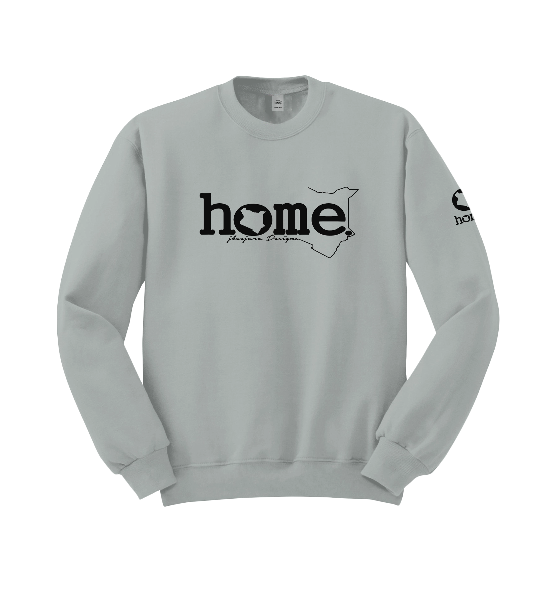 home_254 GRAVEL SWEATSHIRT (MID-HEAVY FABRIC) WITH A BLACK CLASSIC WORDS PRINT