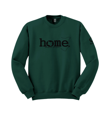home_254 HUNTER GREEN SWEATSHIRT (NUVETRA™ HEAVY) WITH A BLACK CLASSIC WORDS PRINT