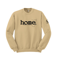 home_254 LIGHT BROWN SWEATSHIRT WITH A BLACK WORDS PRINT