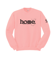 home_254 PEACH SWEATSHIRT (HEAVY FABRIC) WITH A BLACK WORDS  PRINT