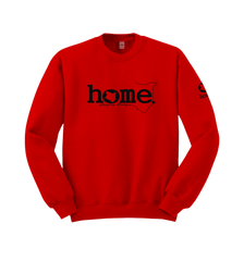 home_254 RED SWEATSHIRT WITH A BLACK WORDS  PRINT