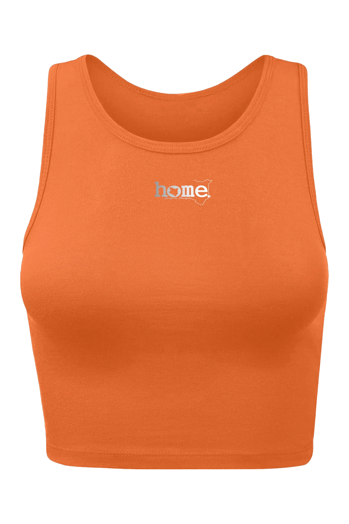 home_254 CHEEKY RACER VEST TOP - CORAL WITH A SILVER PRINT