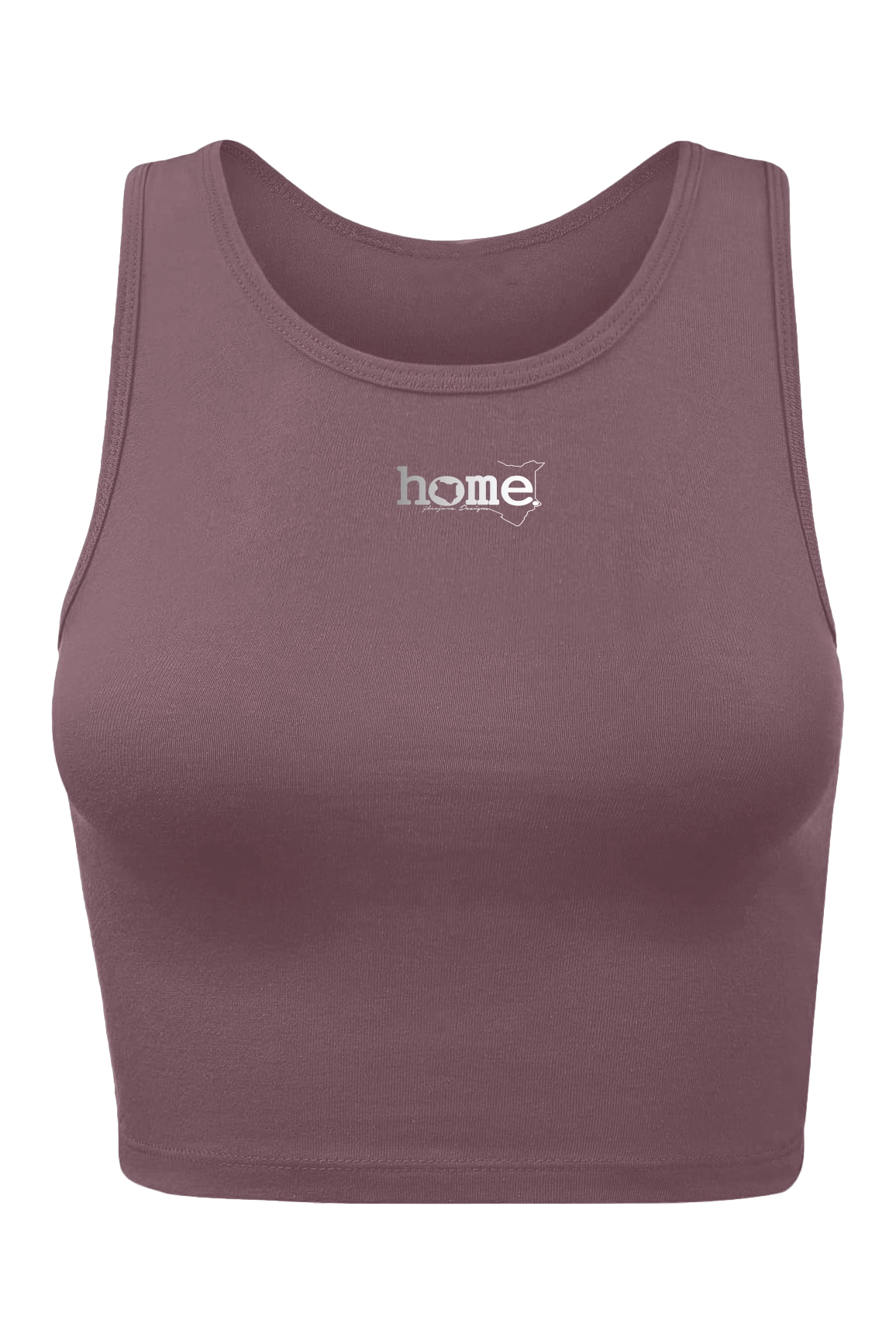 home_254 CHEEKY RACER VEST TOP -PANSY PURPLE WITH A SILVER PRINT