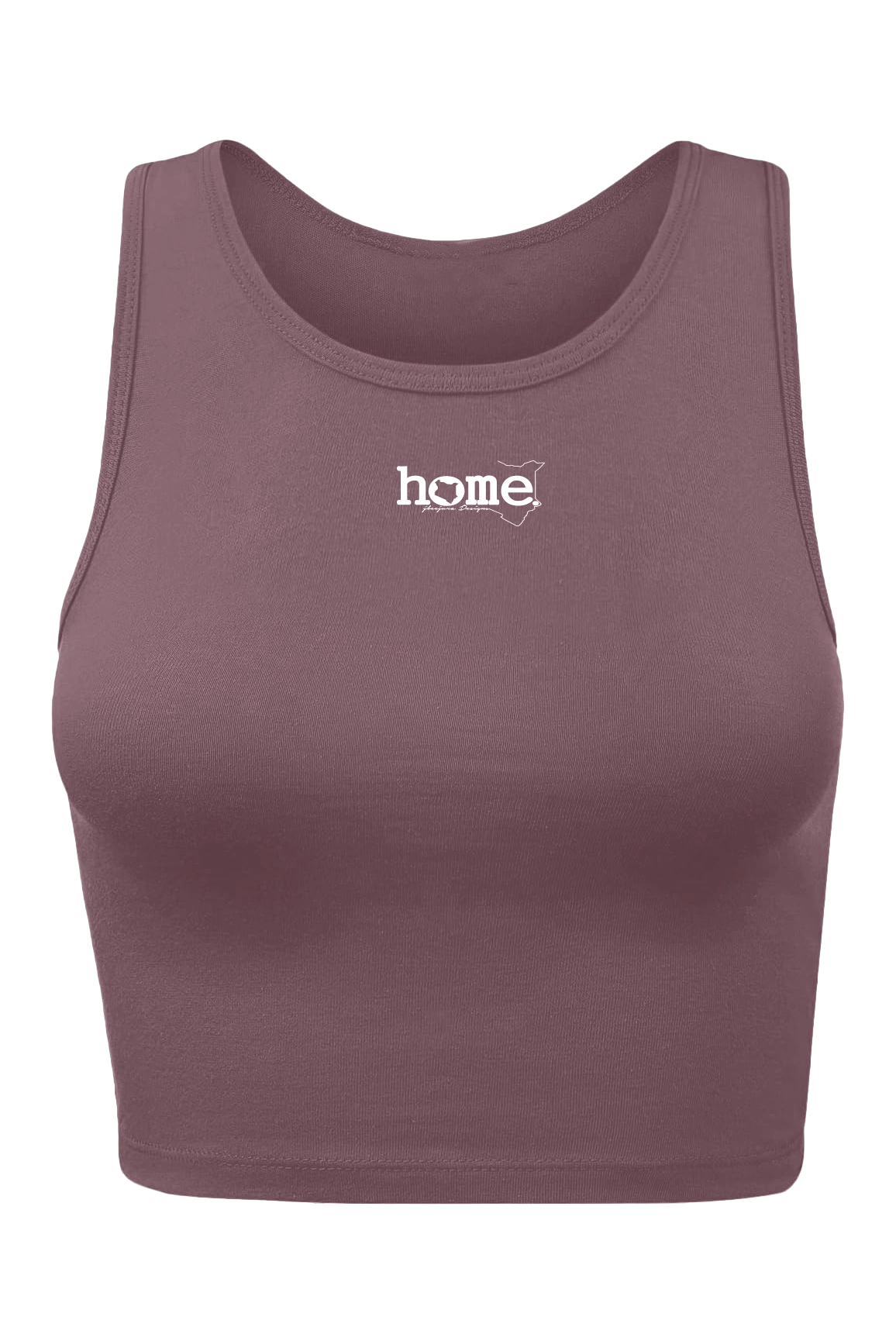 home_254 CHEEKY RACER VEST TOP -PANSY PURPLE WITH A WHITE PRINT