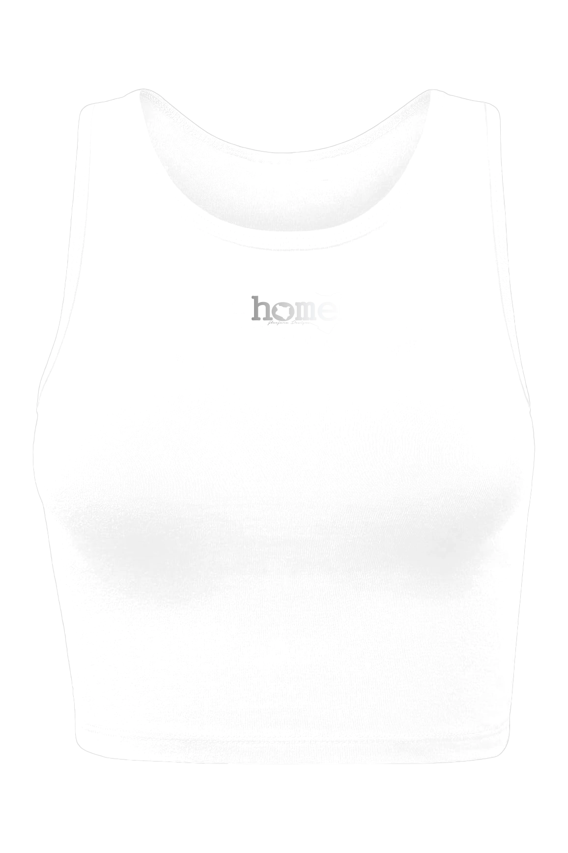 home_254 CHEEKY RACER VEST TOP - WHITE WITH A SILVER PRINT