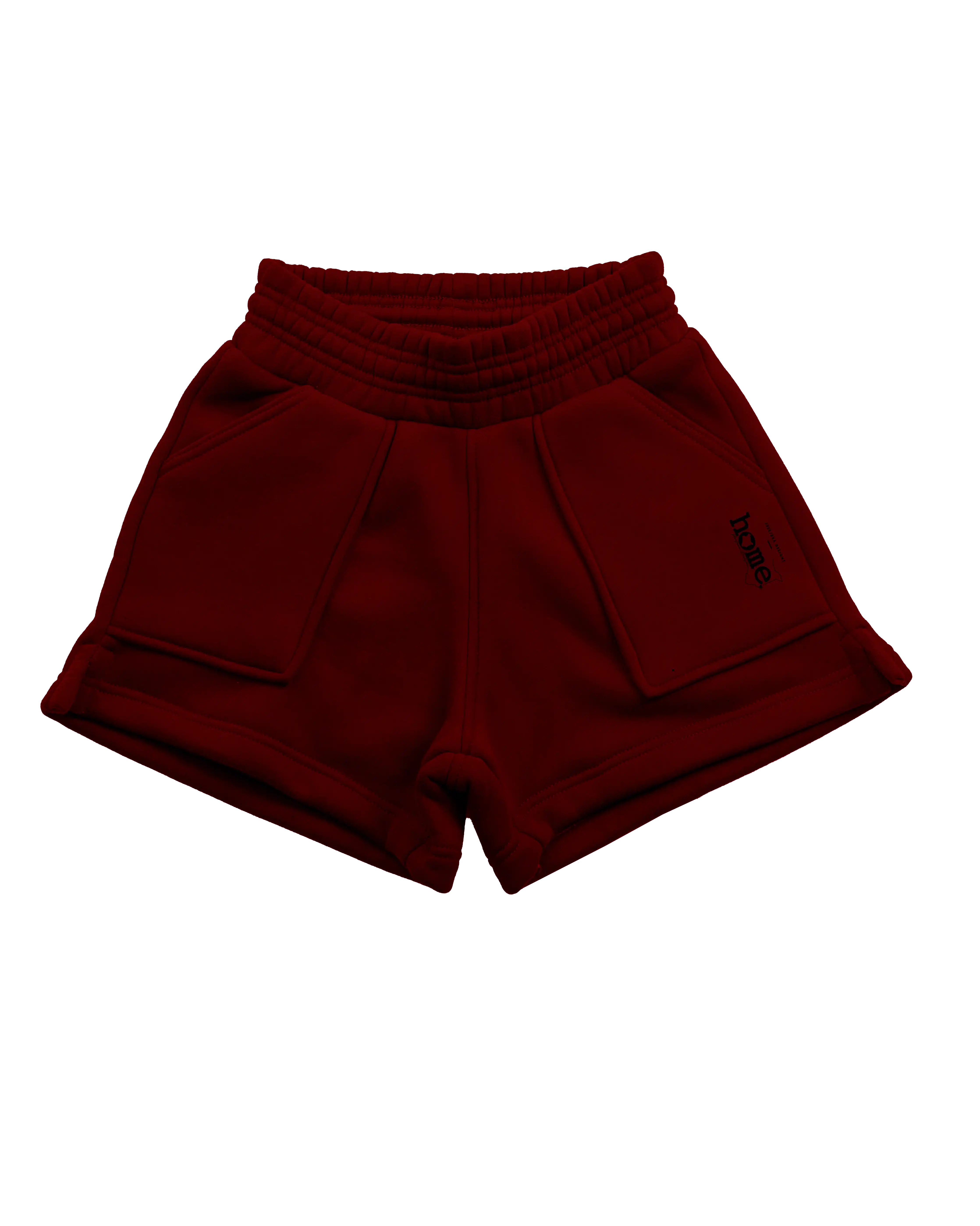 Cora Shorts - Maroon Red (Heavy Fabric)