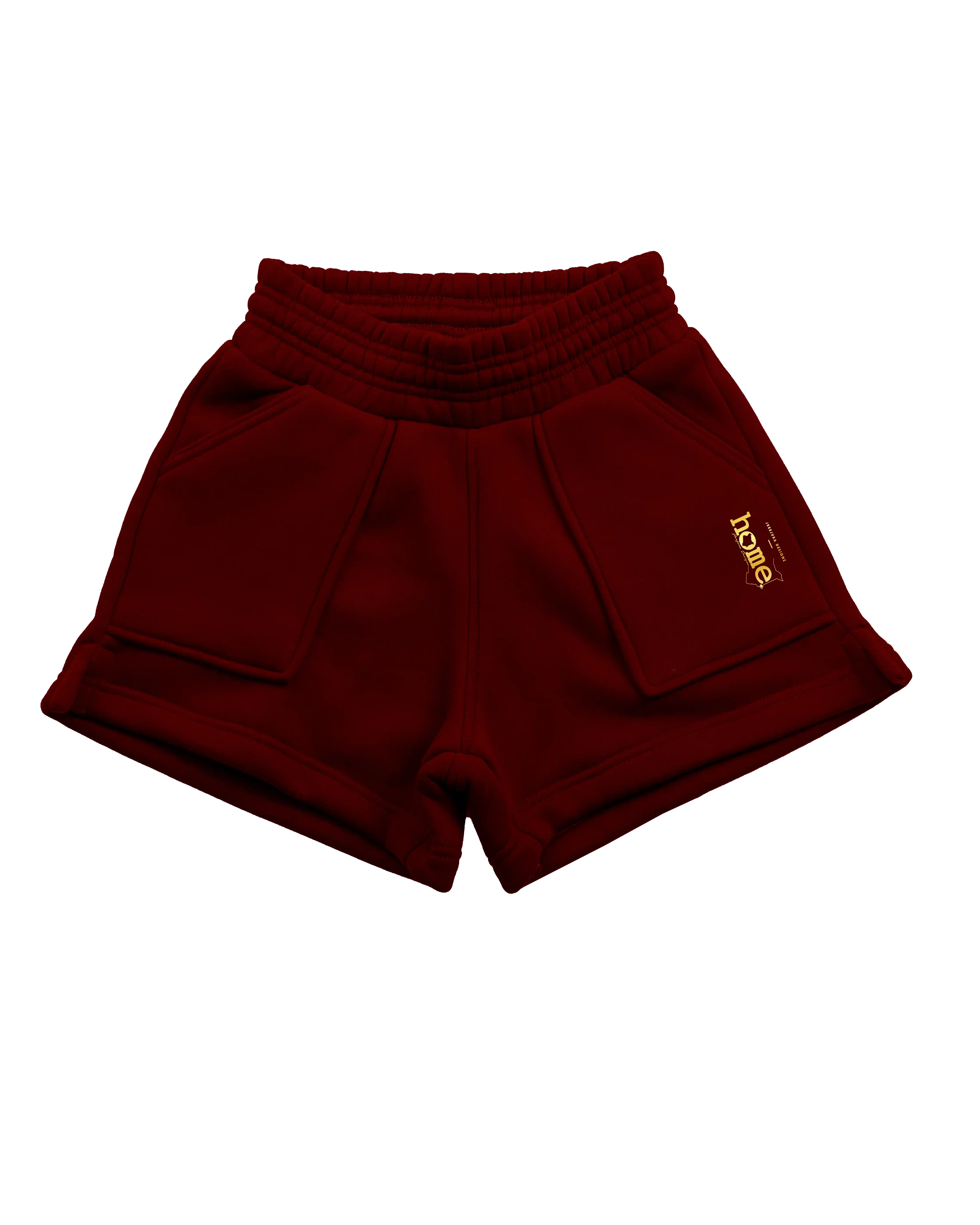 Cora Shorts - Maroon Red (Heavy Fabric)