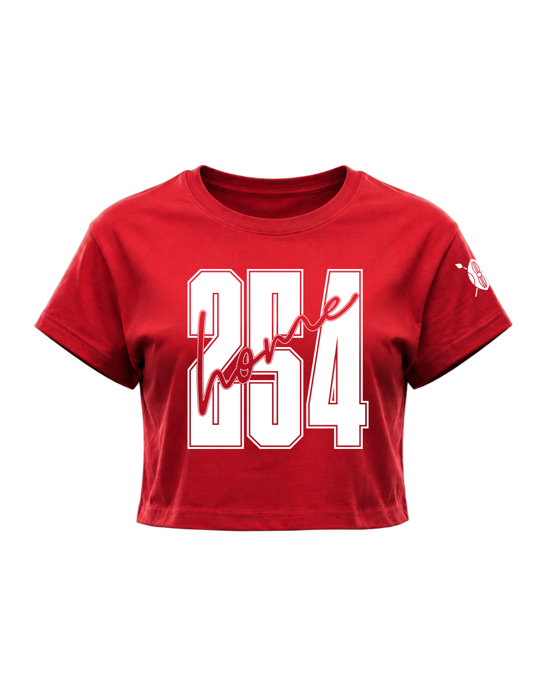 Cropped T-Shirt - Red (254 Print)
