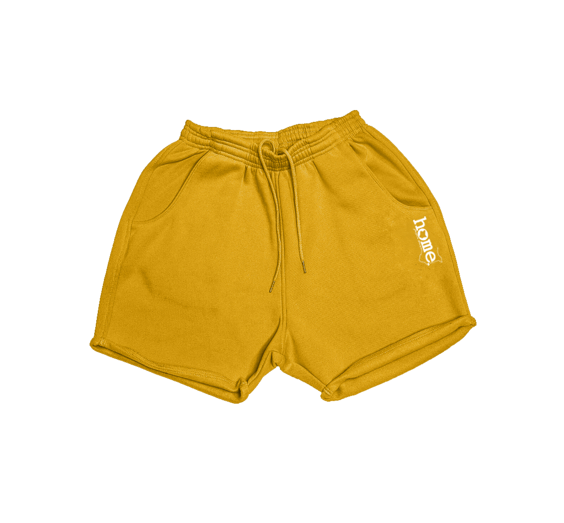 WOMENS BOOTY SHORTS - DARK MUSTARD (HEAVY FABRIC)