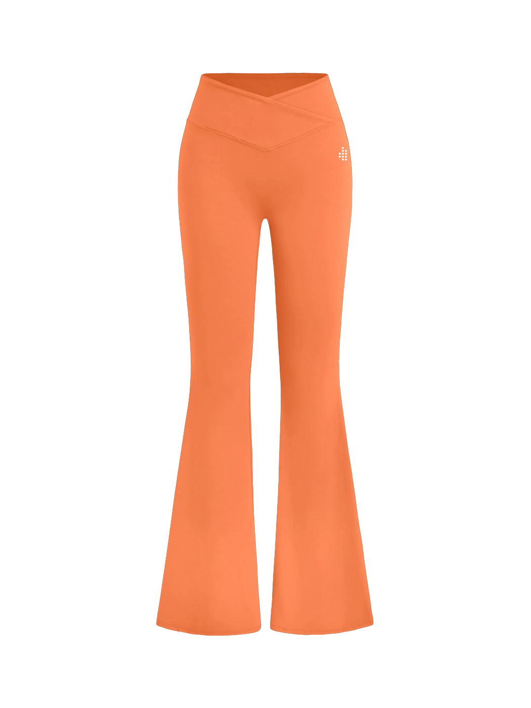 Cross-waist Flared Leggings - Coral