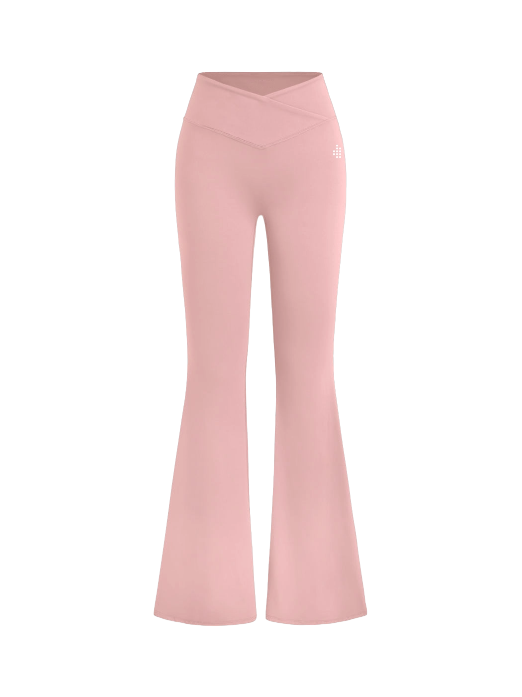 Cross-waist Flared Leggings - Misty Rose