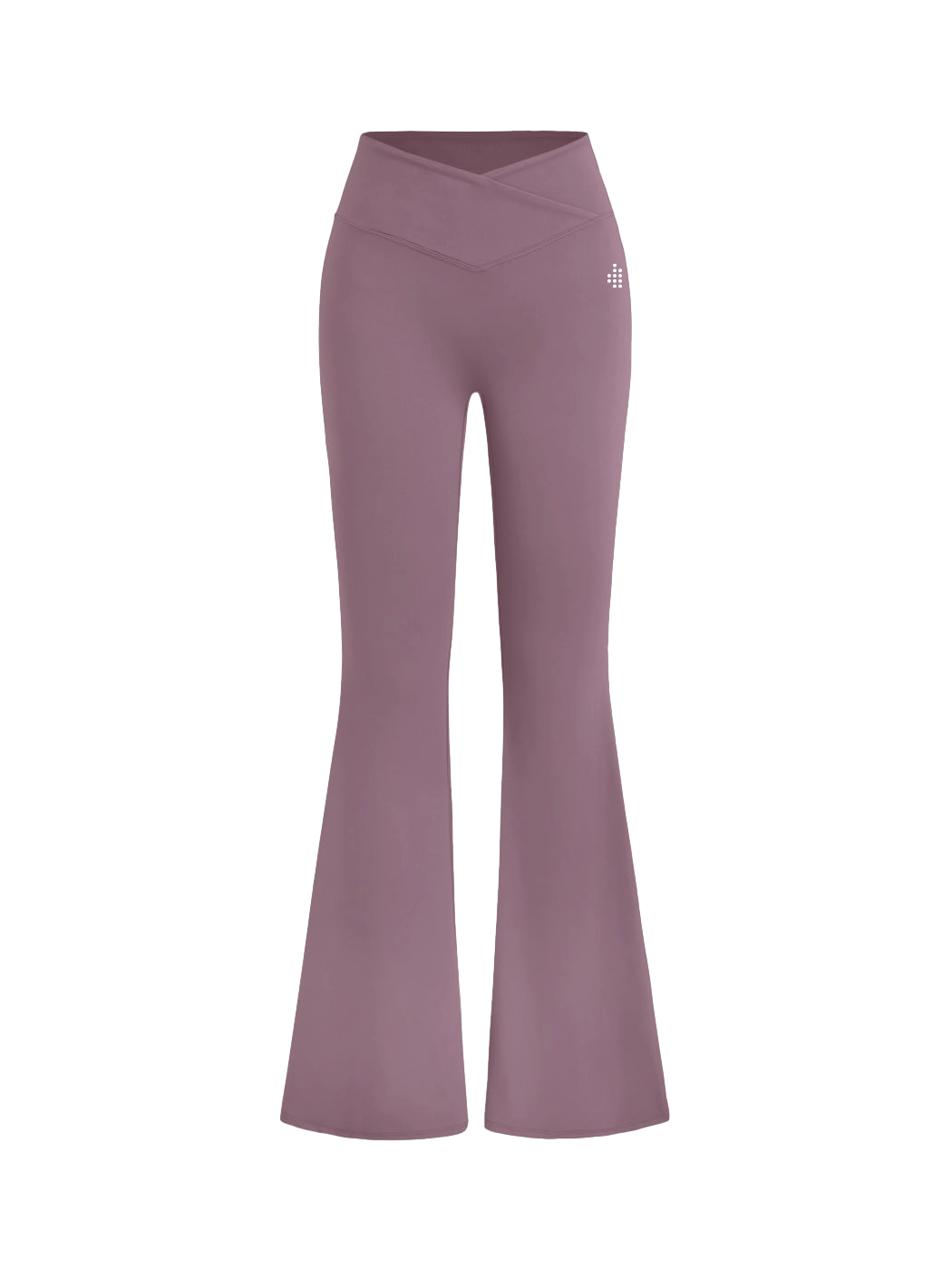 Cross-waist Flared Leggings - Pansy Purple