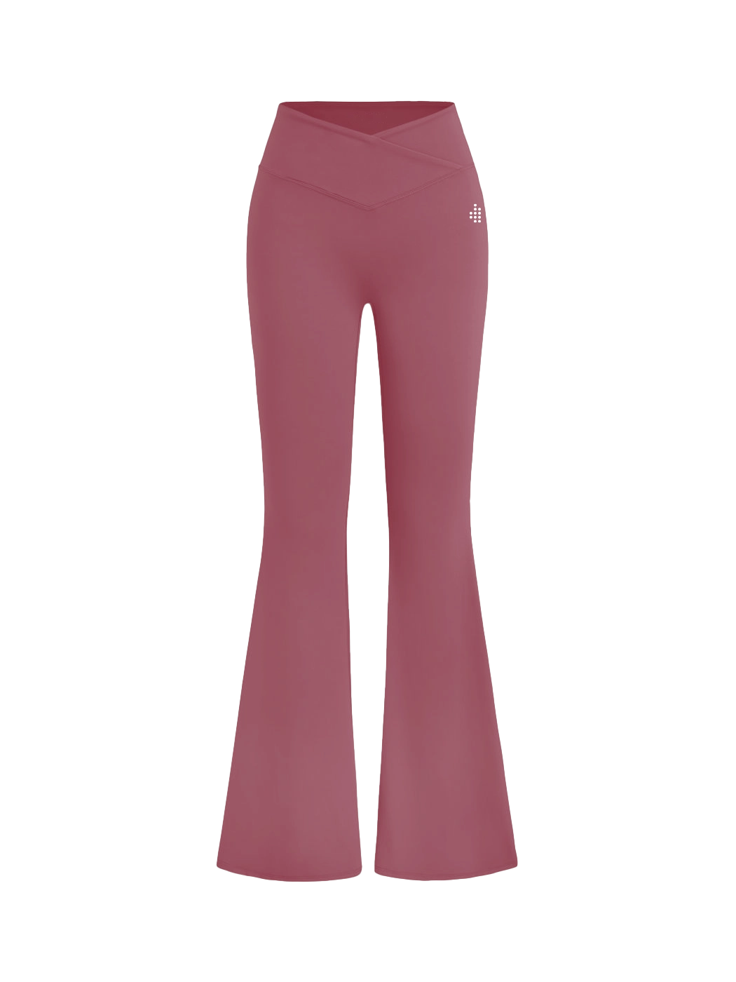 Cross-waist Flared Leggings - Ruby