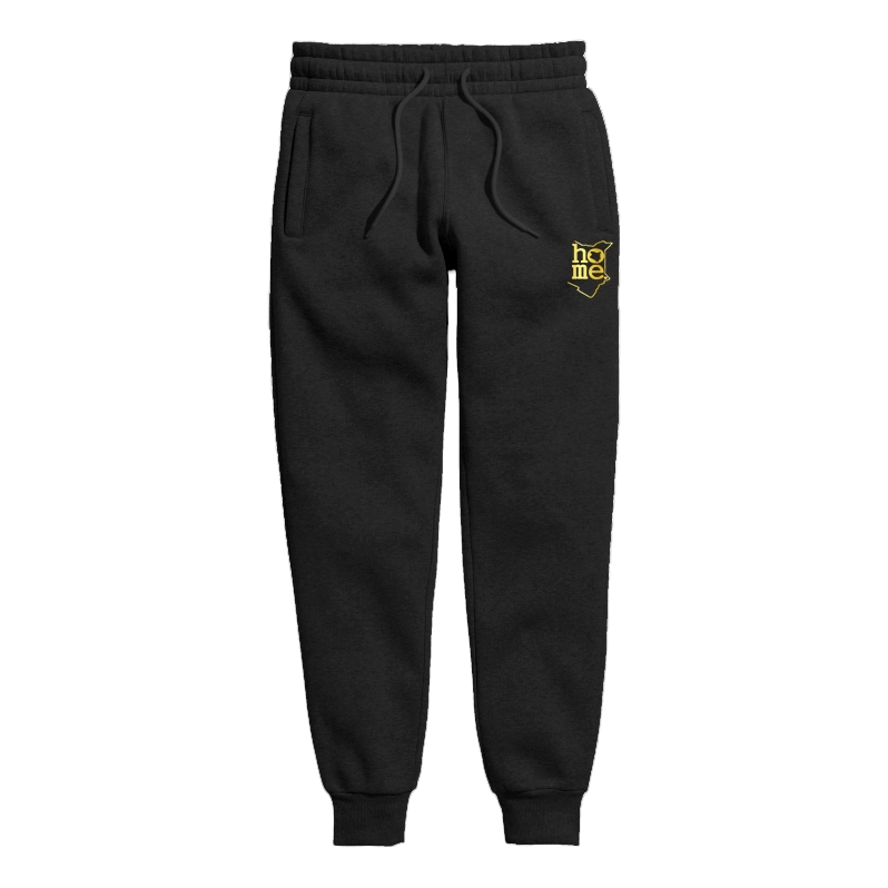 home_254 BLACK NUVETRA™ WOMENS SWEATPANTS WITH A GOLD PRINT