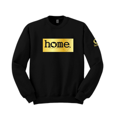 home_254 BLACK SWEATSHIRT (HEAVY FABRIC) WITH A GOLD CLASSIC PRINT