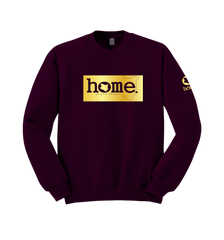 home_254 CLARET SWEATSHIRT WITH A GOLD CLASSIC  PRINT