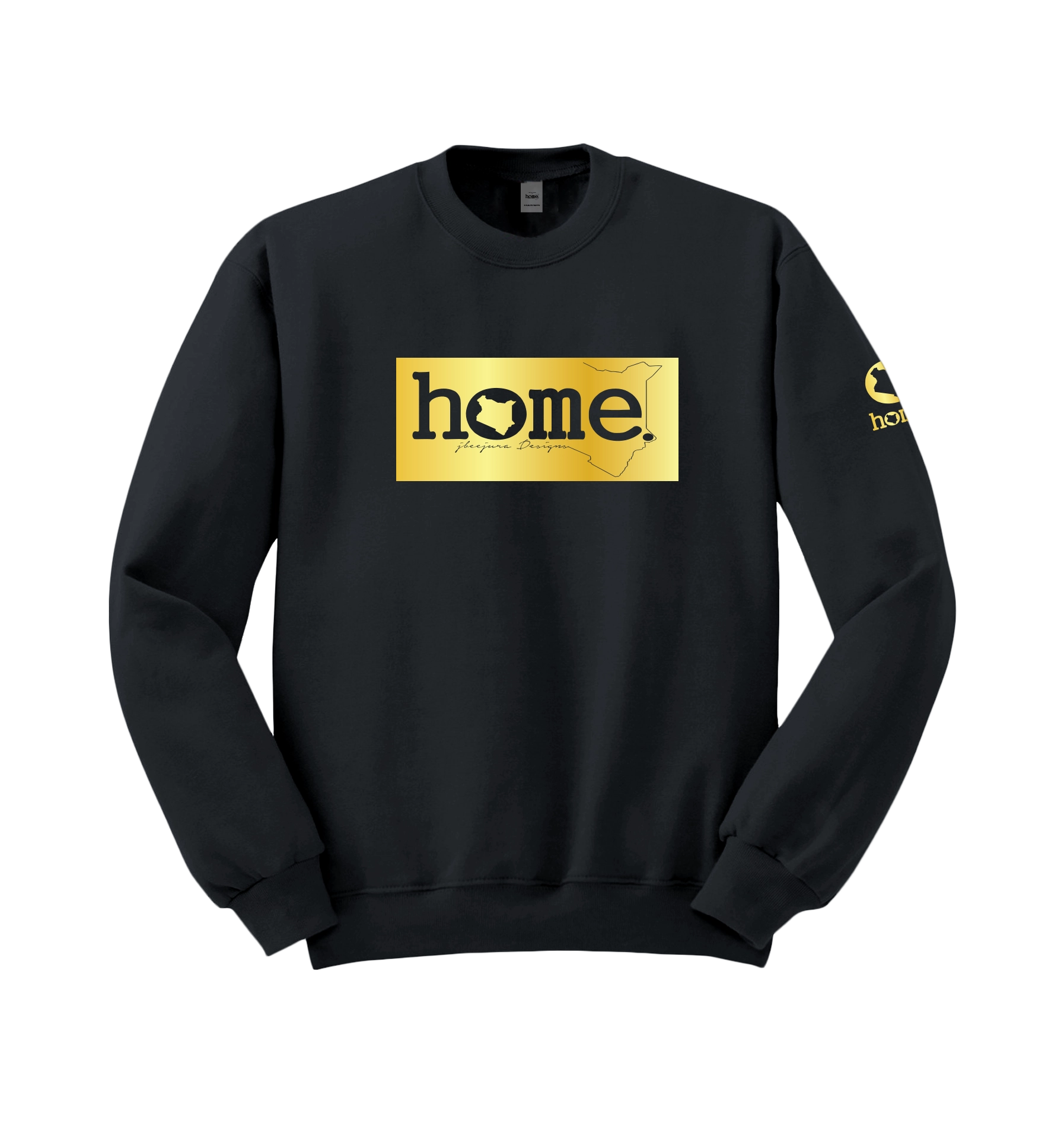 home_254 DARK GREY SWEATSHIRT (MID-HEAVY FABRIC) WITH A GOLD CLASSIC PRINT