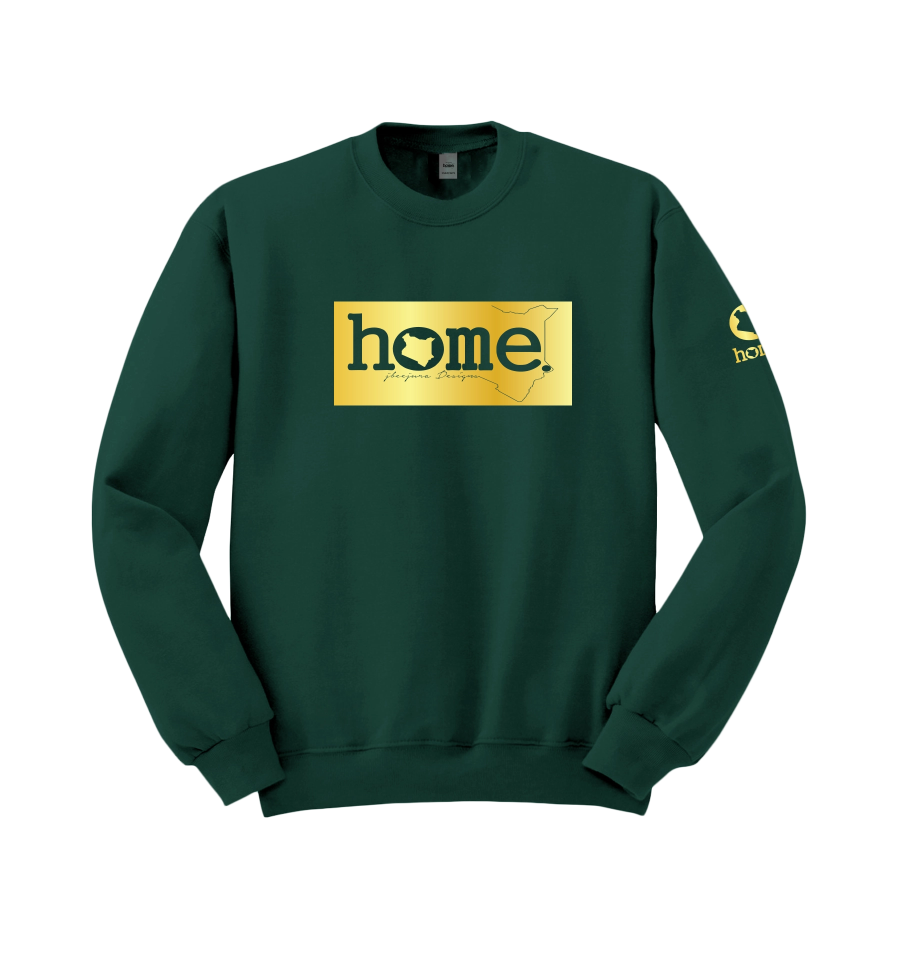 home_254 HUNTER GREEN SWEATSHIRT (NUVETRA™ HEAVY) WITH A GOLD CLASSIC PRINT