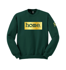 home_254 HUNTER GREEN SWEATSHIRT (MID-HEAVY FABRIC) WITH A GOLD CLASSIC PRINT