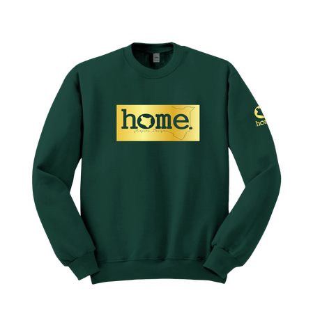 home_254 HUNTER GREEN SWEATSHIRT (NUVETRA™ HEAVY) WITH A GOLD CLASSIC PRINT
