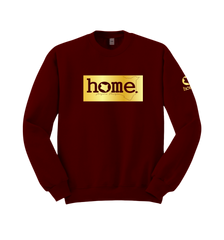 home_254 MAROON RED SWEATSHIRT WITH A GOLD CLASSIC  PRINT