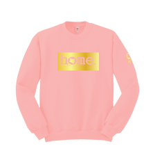 home_254 PEACH SWEATSHIRT (HEAVY FABRIC) WITH A GOLD CLASSIC PRINT