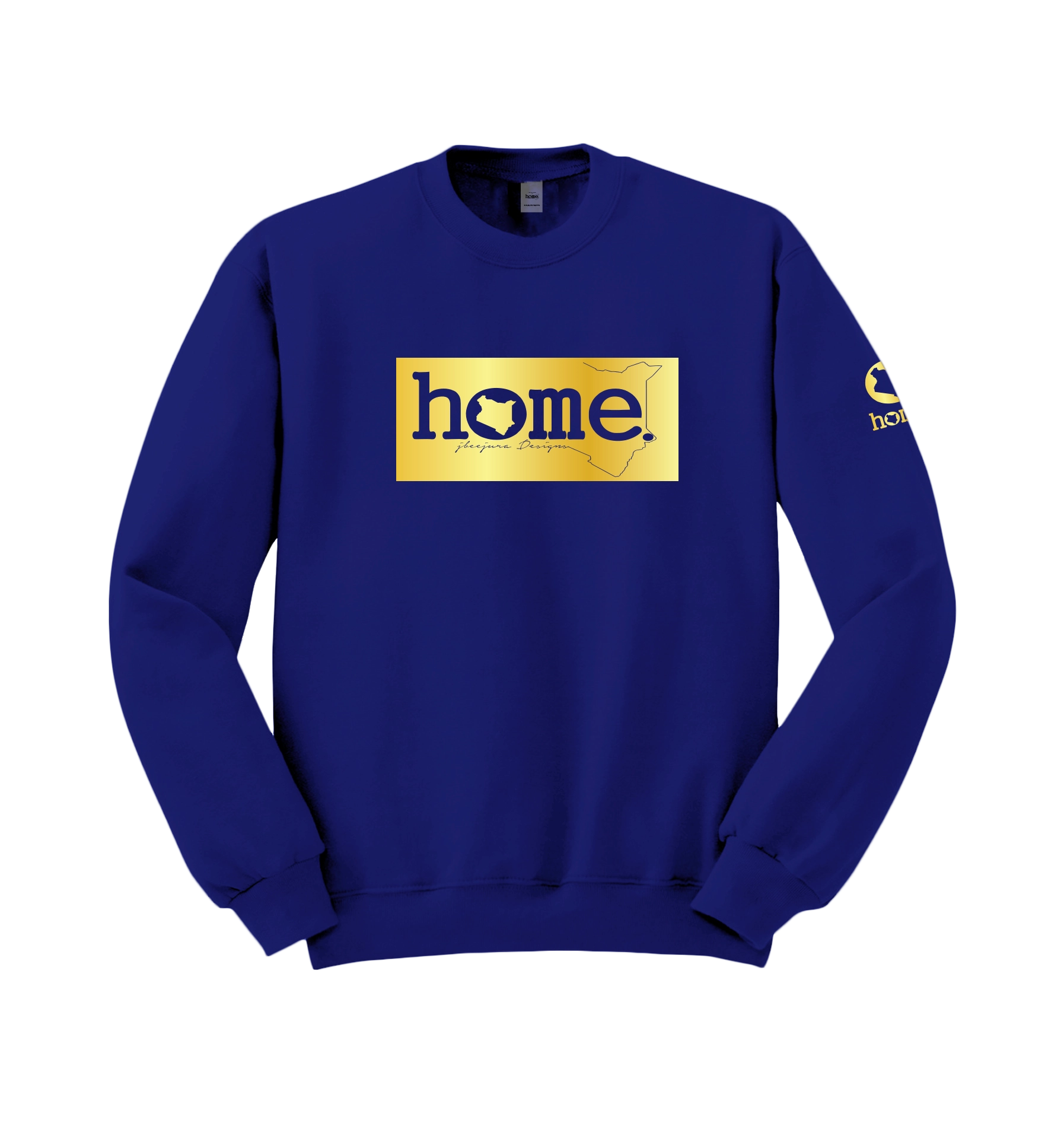 home_254 ROYAL BLUE SWEATSHIRT (HEAVY FABRIC) WITH A GOLD CLASSIC PRINT