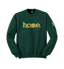 home_254 HUNTER GREEN SWEATSHIRT (MID-HEAVY FABRIC) WITH A GOLD WORDS PRINT