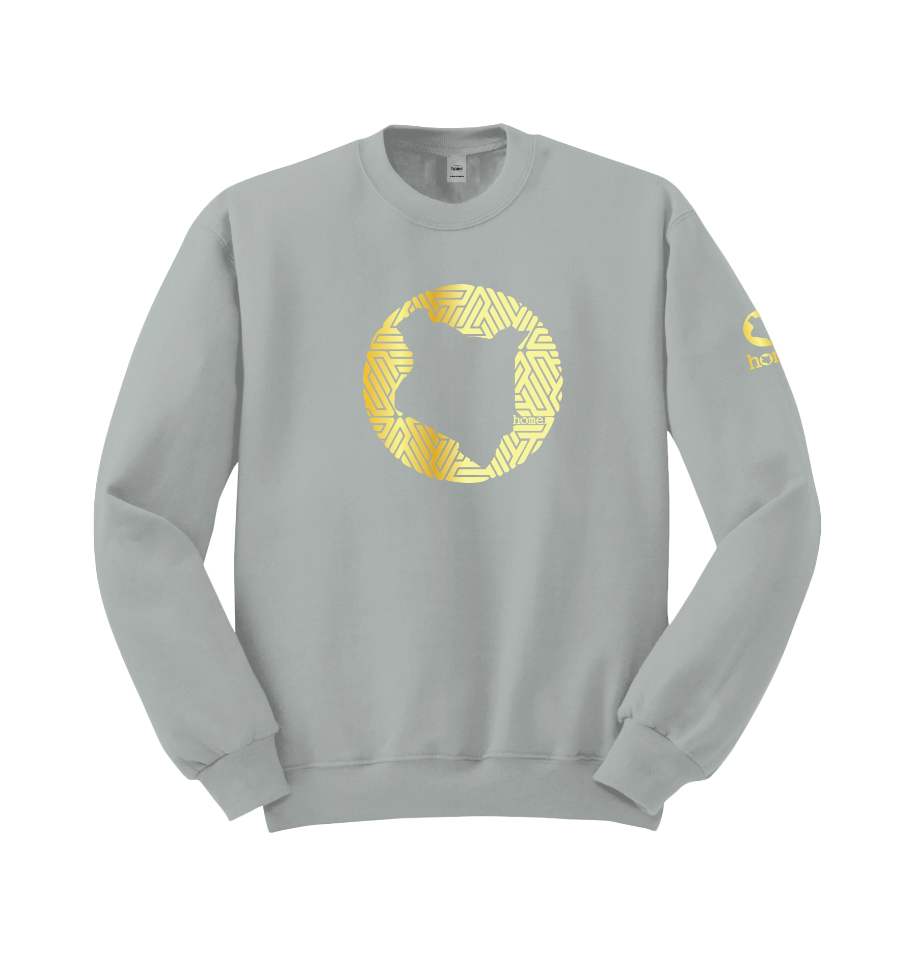 home_254 GRAVEL SWEATSHIRT (MID-HEAVY FABRIC) WITH A GOLD MAP PRINT