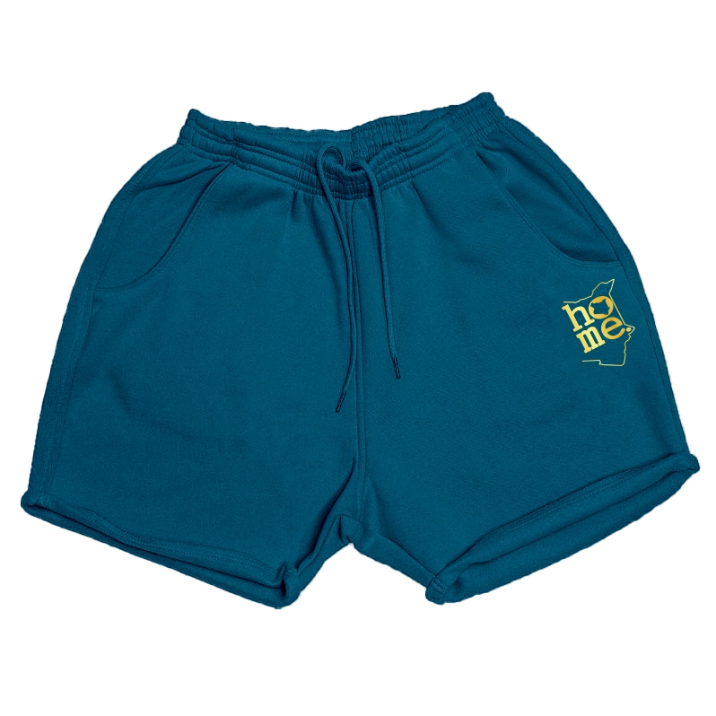 WOMENS BOOTY SHORTS - TEAL BLUE (HEAVY FABRIC)