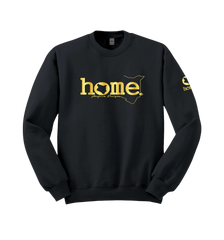 home_254 DARK GREY SWEATSHIRT (HEAVY FABRIC) WITH A GOLD WORDS PRINT