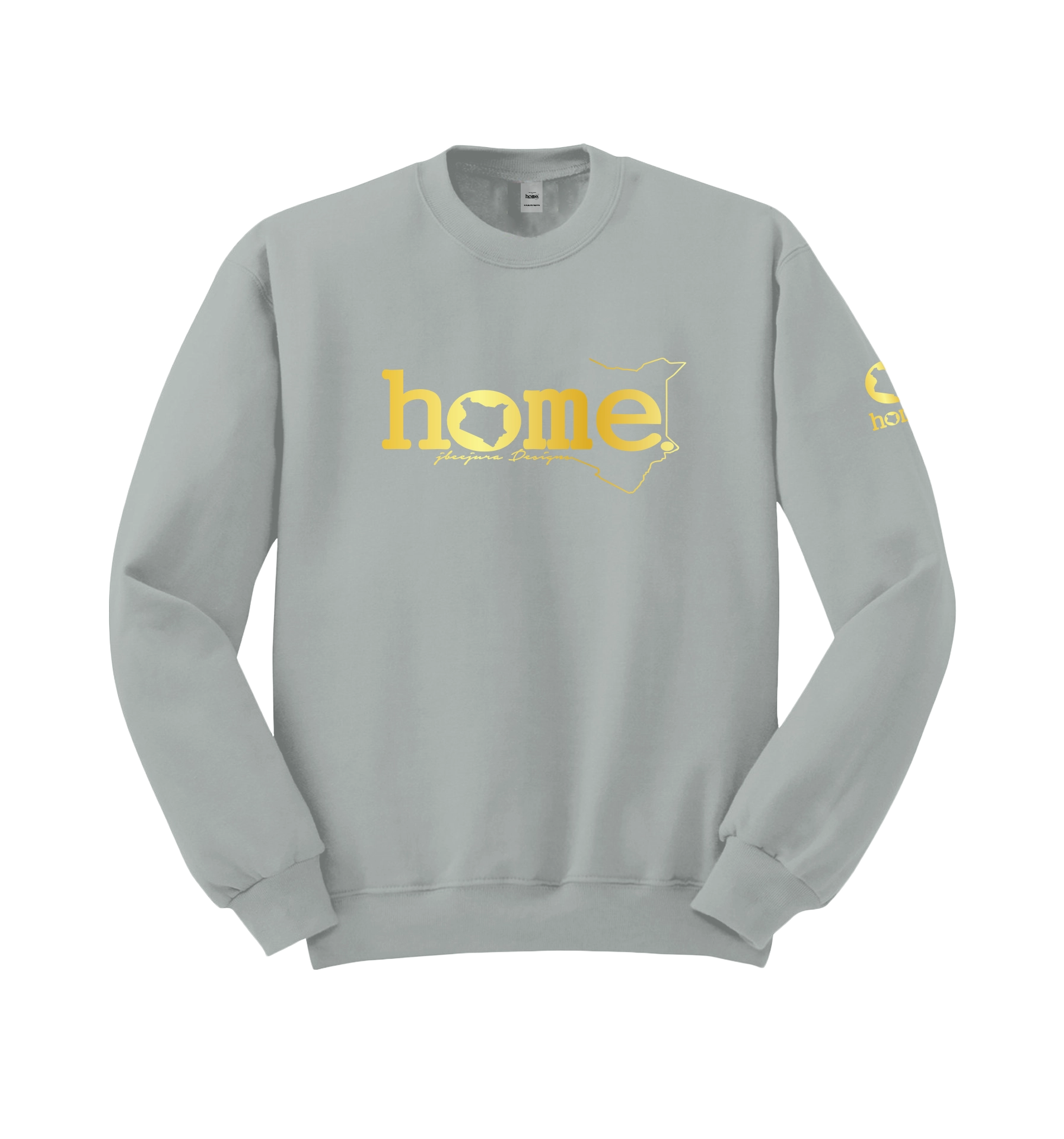 home_254 GRAVEL SWEATSHIRT (MID-HEAVY FABRIC) WITH A GOLD WORDS PRINT