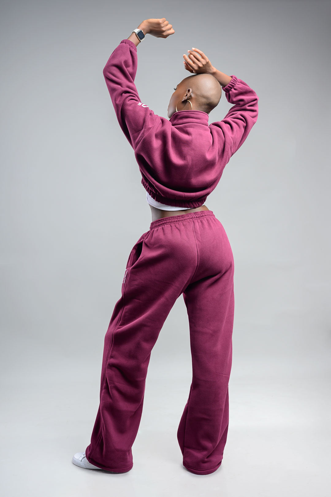 Cosy Pants - Deep Scarlet (Velvet Fabric)