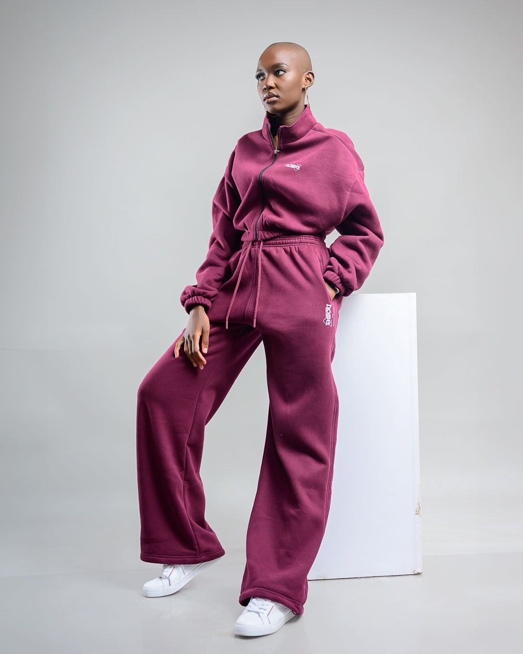 Cosy Pants - Deep Scarlet (Velvet Fabric)