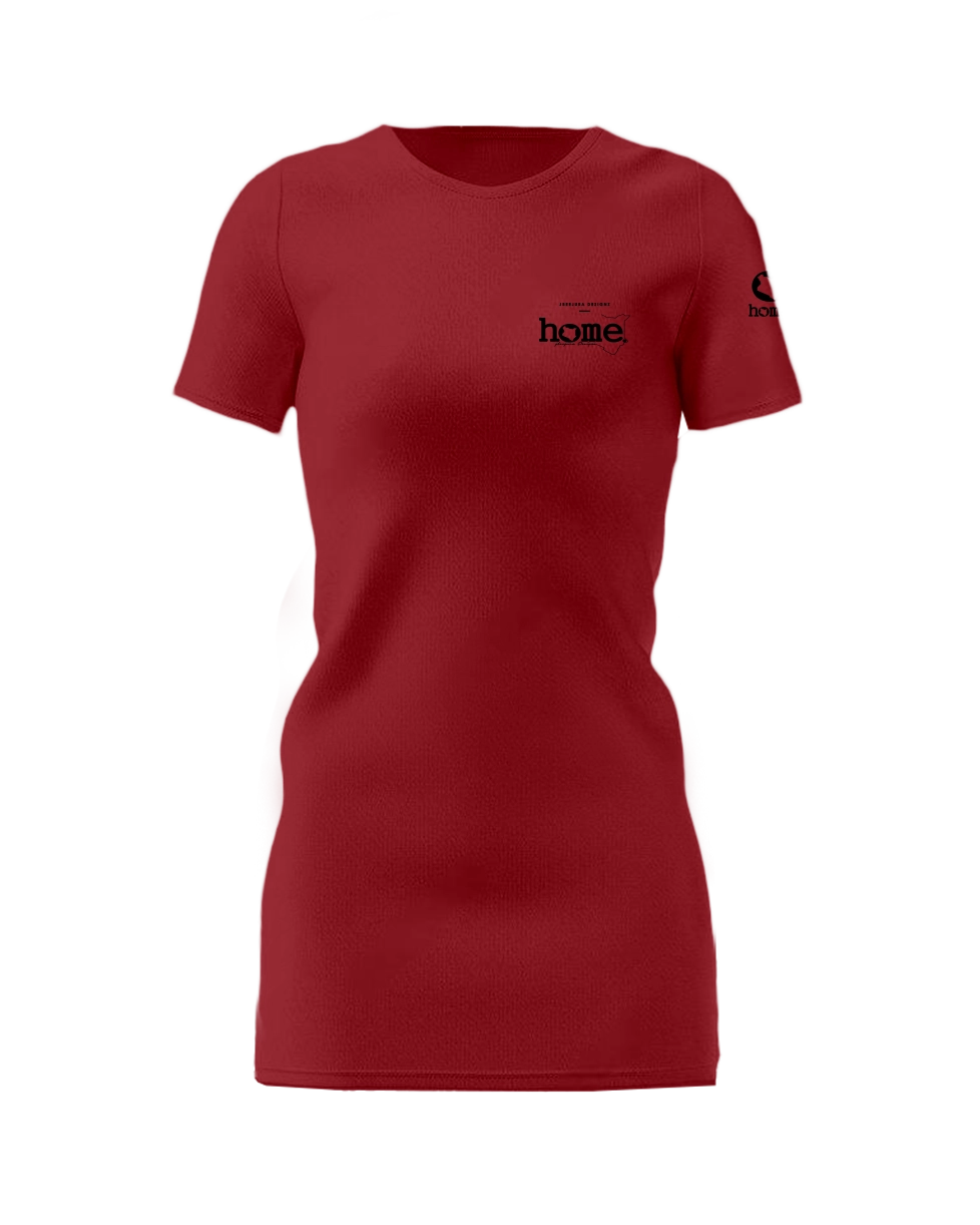 T-Shirt Dress - Maroon Red