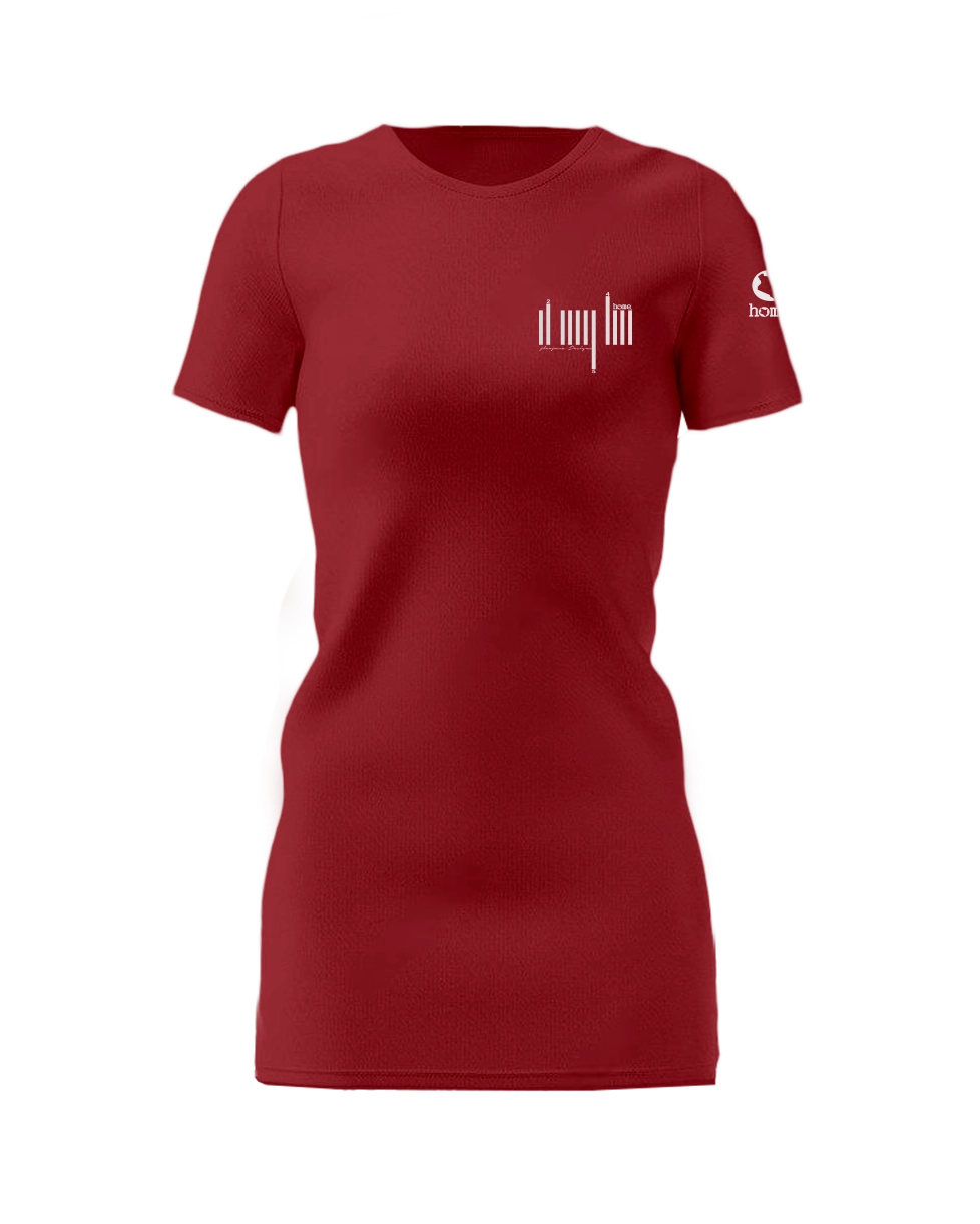 T-Shirt Dress - Maroon Red