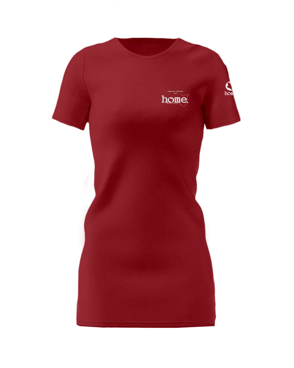 T-Shirt Dress - Maroon Red