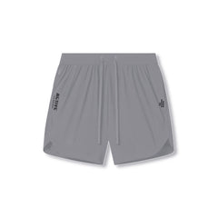 ACTIVE_254 - METAL GREY AIR-LITE SHORTS (LINERLESS) WITH BLACK PRINTS