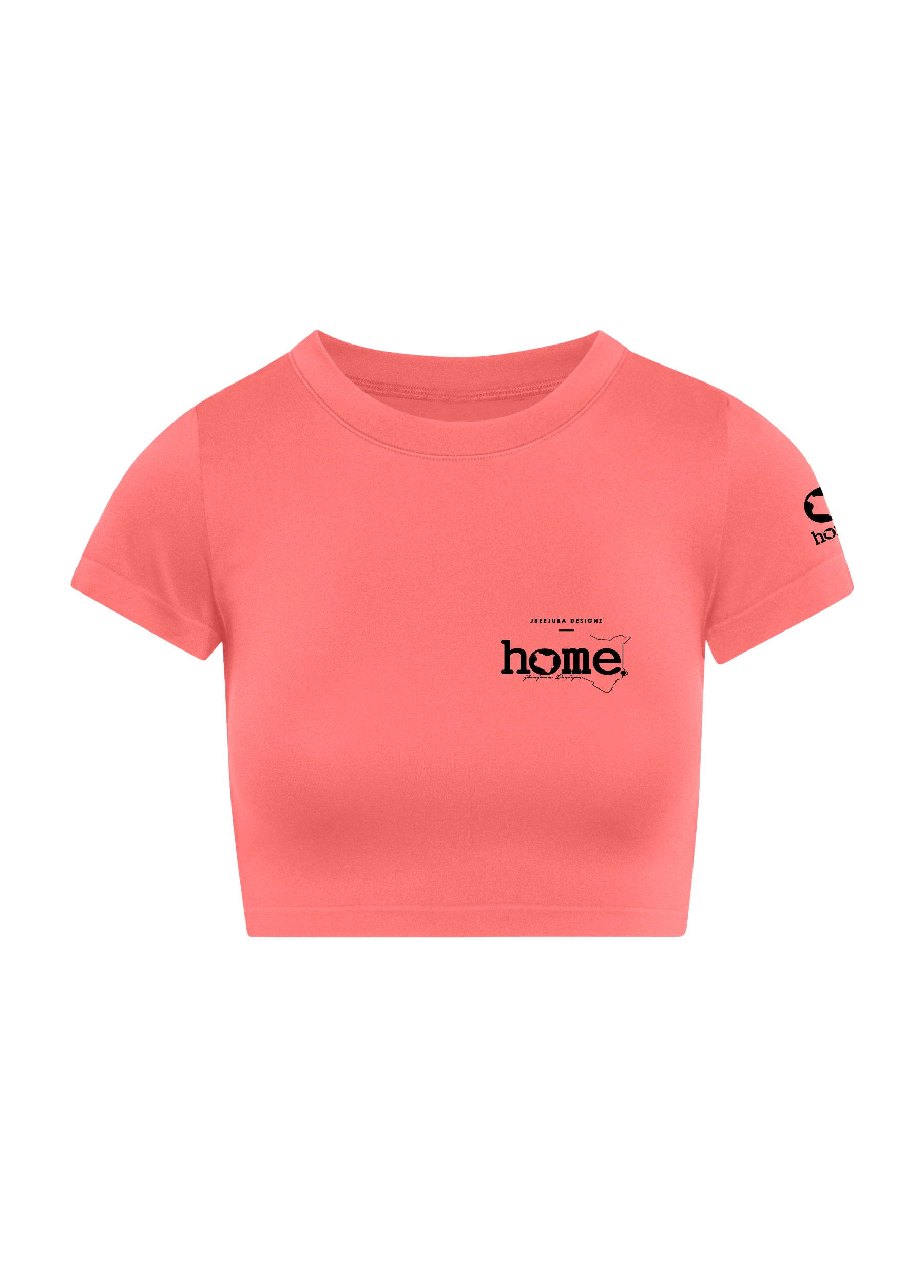 home_254 SHORT SLEEVED MULBERRY CROPPED ARIA TEE WITH A BLACK 3D WORDS PRINT 