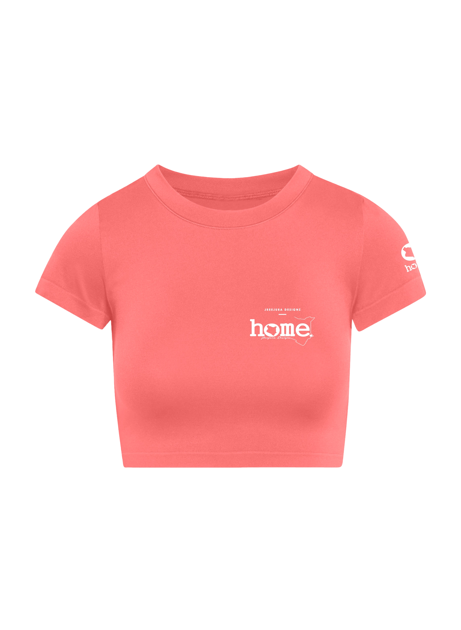 home_254 SHORT SLEEVED MULBERRY CROPPED ARIA TEE WITH A WHITE 3D WORDS PRINT 