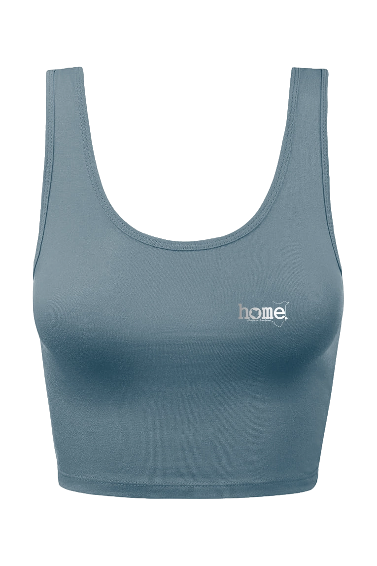 home_254 CHEEKY MUSHIE VEST TOP – DARK TEAL WITH A SILVER PRINT