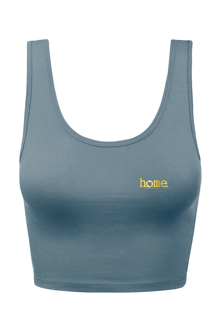 home_254 CHEEKY MUSHIE VEST TOP – DARK TEAL WITH A GOLD PRINT