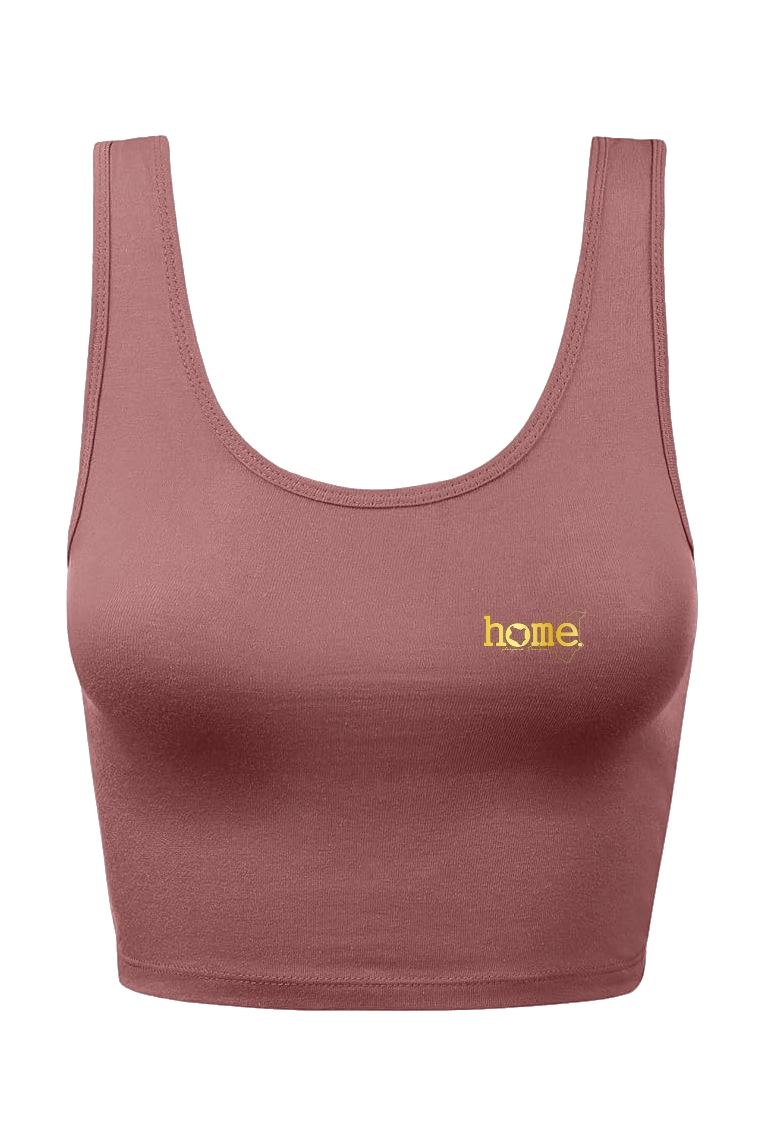 home_254 CHEEKY MUSHIE VEST TOP – MAROON WITH A GOLD PRINT