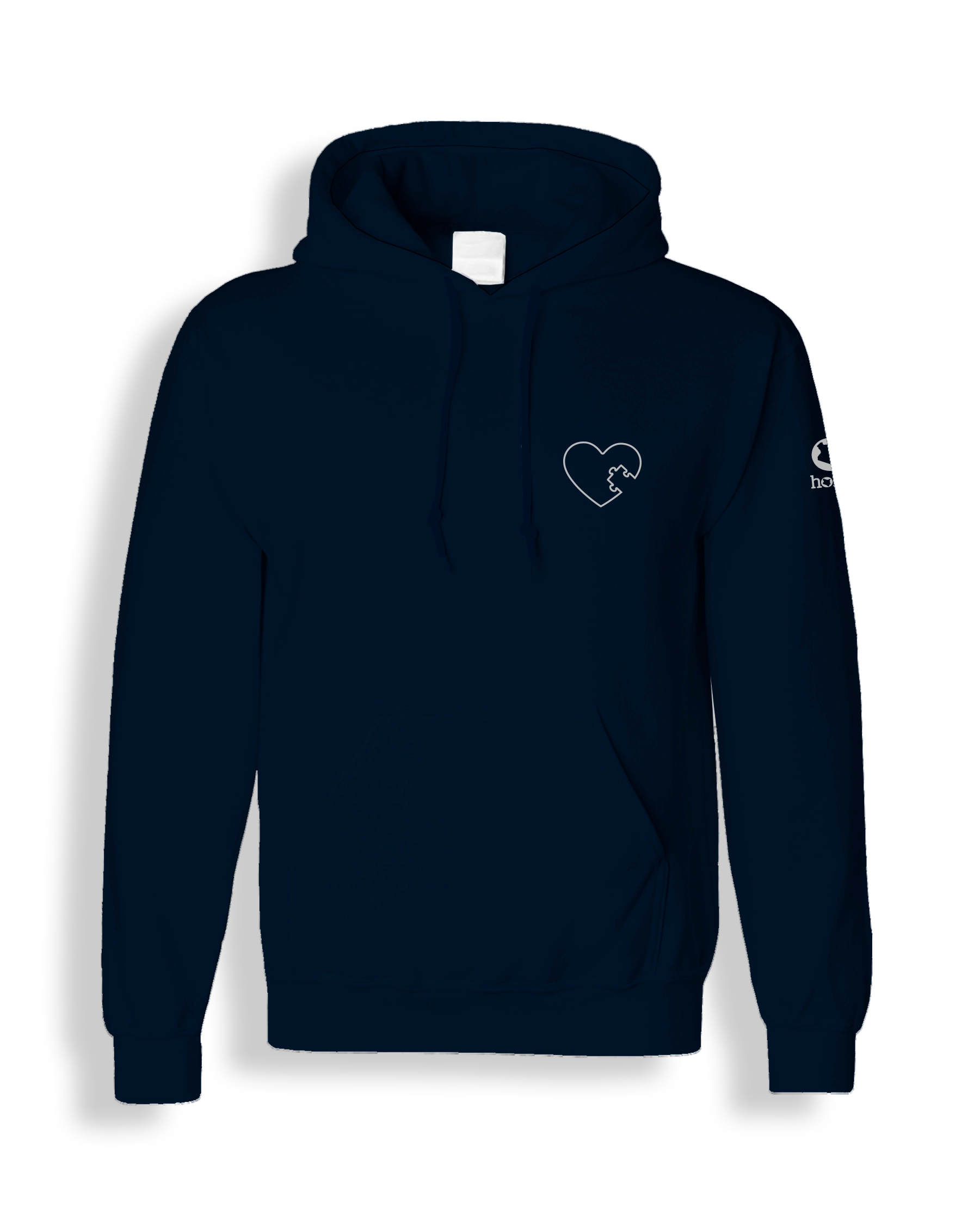 The Heart Piece Hoodie - Navy Blue (Heavy Fabric)