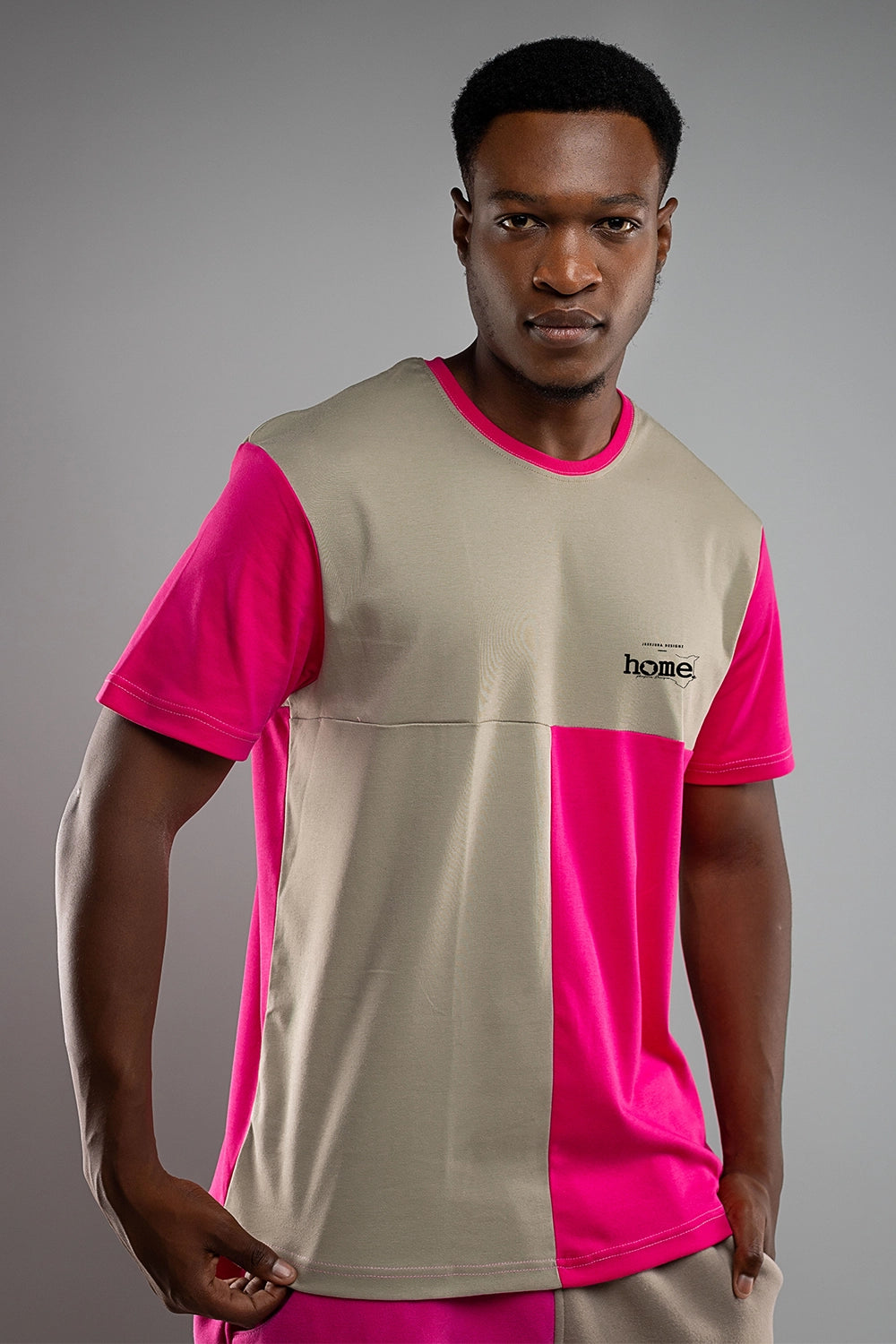 Patch and Match T-shirt - Cedar on Hot Pink