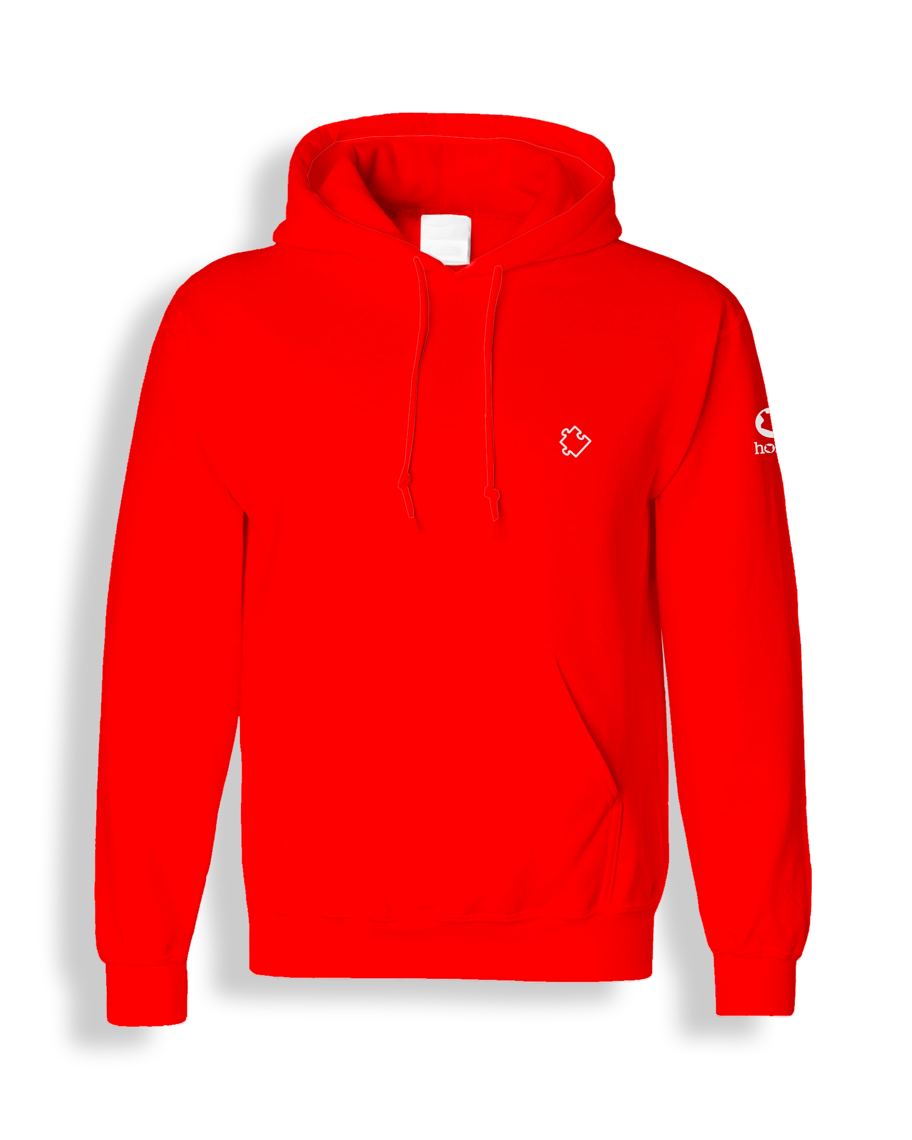 The Puzzle Piece Hoodie - Red (Heavy Fabric)