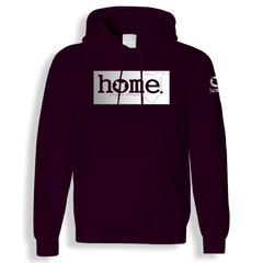 home_254 CLARET HOODIE (HEAVY FABRIC) WITH A SILVER CLASSIC PRINT